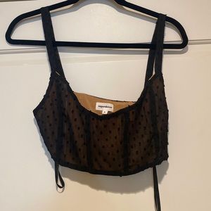 Superdown black Bra top S